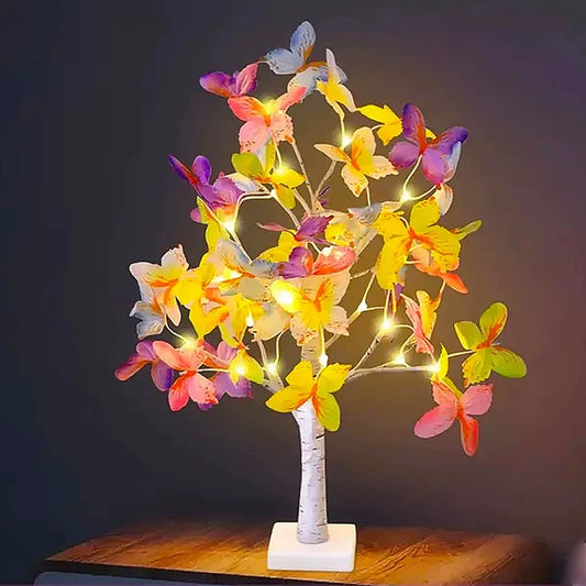 Tabletop Bonsai Tree Lights Butterfly Tree Lamp DIY Decorative LED Night Light for Gift Party Holiday Camping Summer Home Decor
